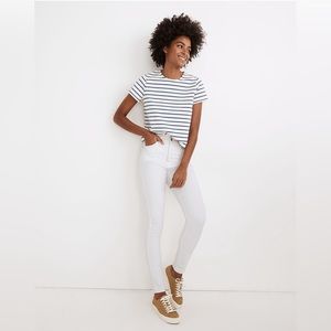 Madewell petite 10" high-rise skinny jeans in pure white